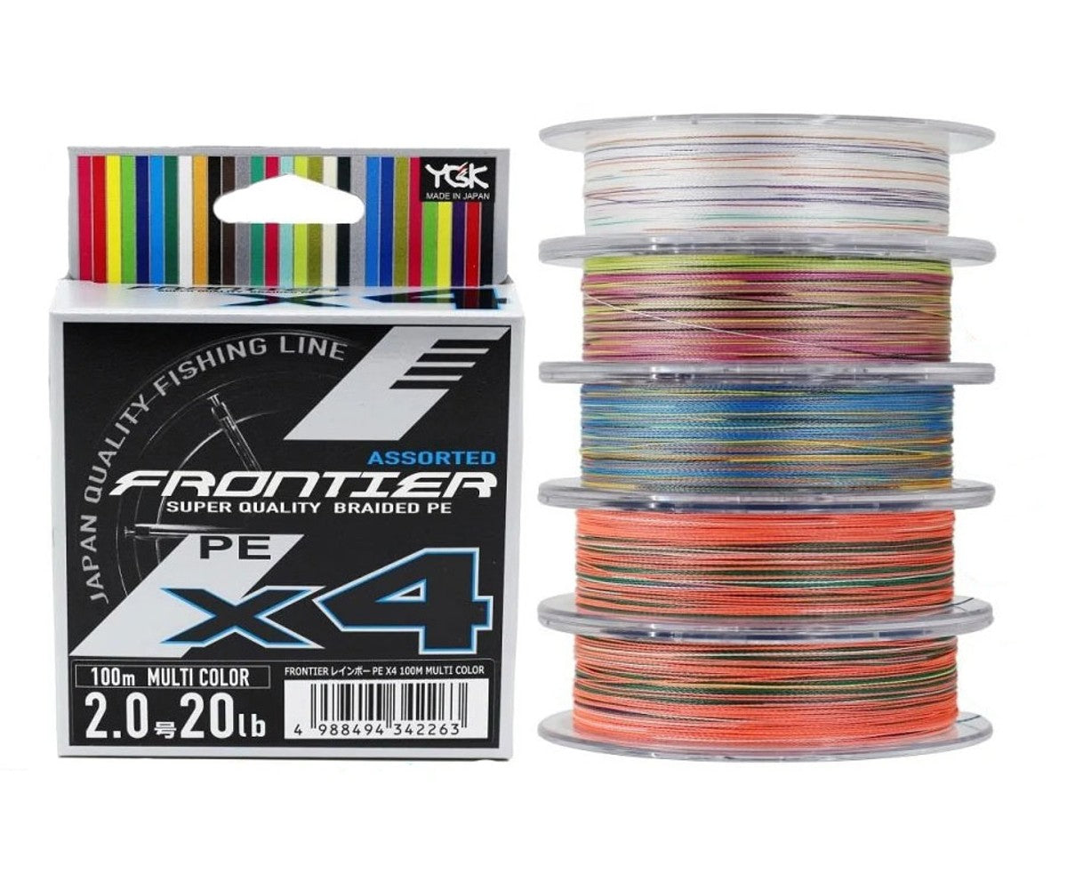 Плетено влакно YGK Frontier X4 Multi Color - специална селекция