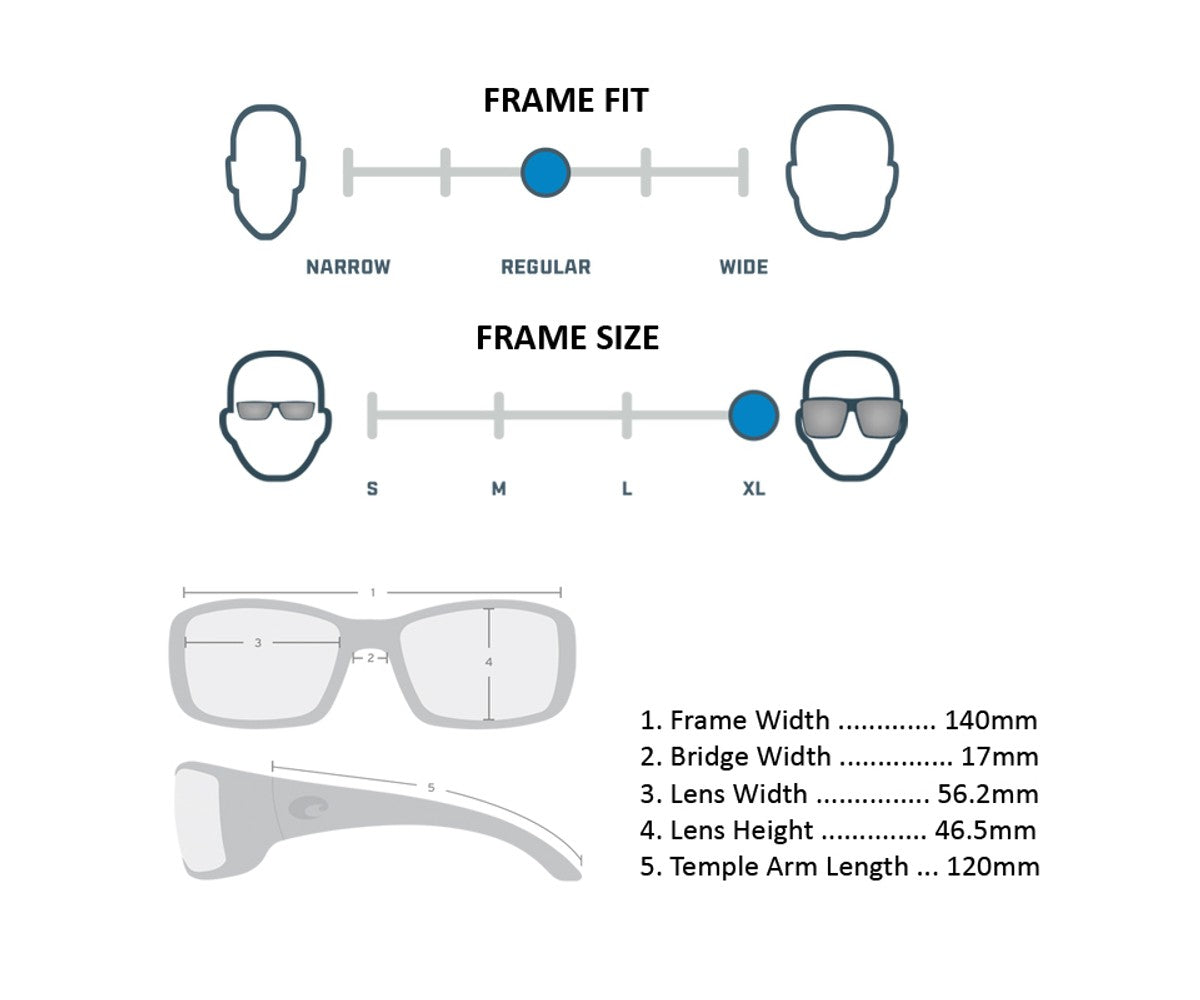 Очила Costa Tailwalker - Matte Black, Gray 580P
