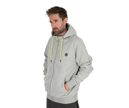 Суичър Matrix Black Edition Full Zip Hoody - Marl Grey / Lime