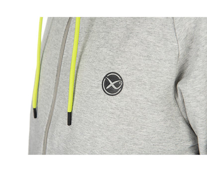 Суичър Matrix Black Edition Full Zip Hoody - Marl Grey / Lime