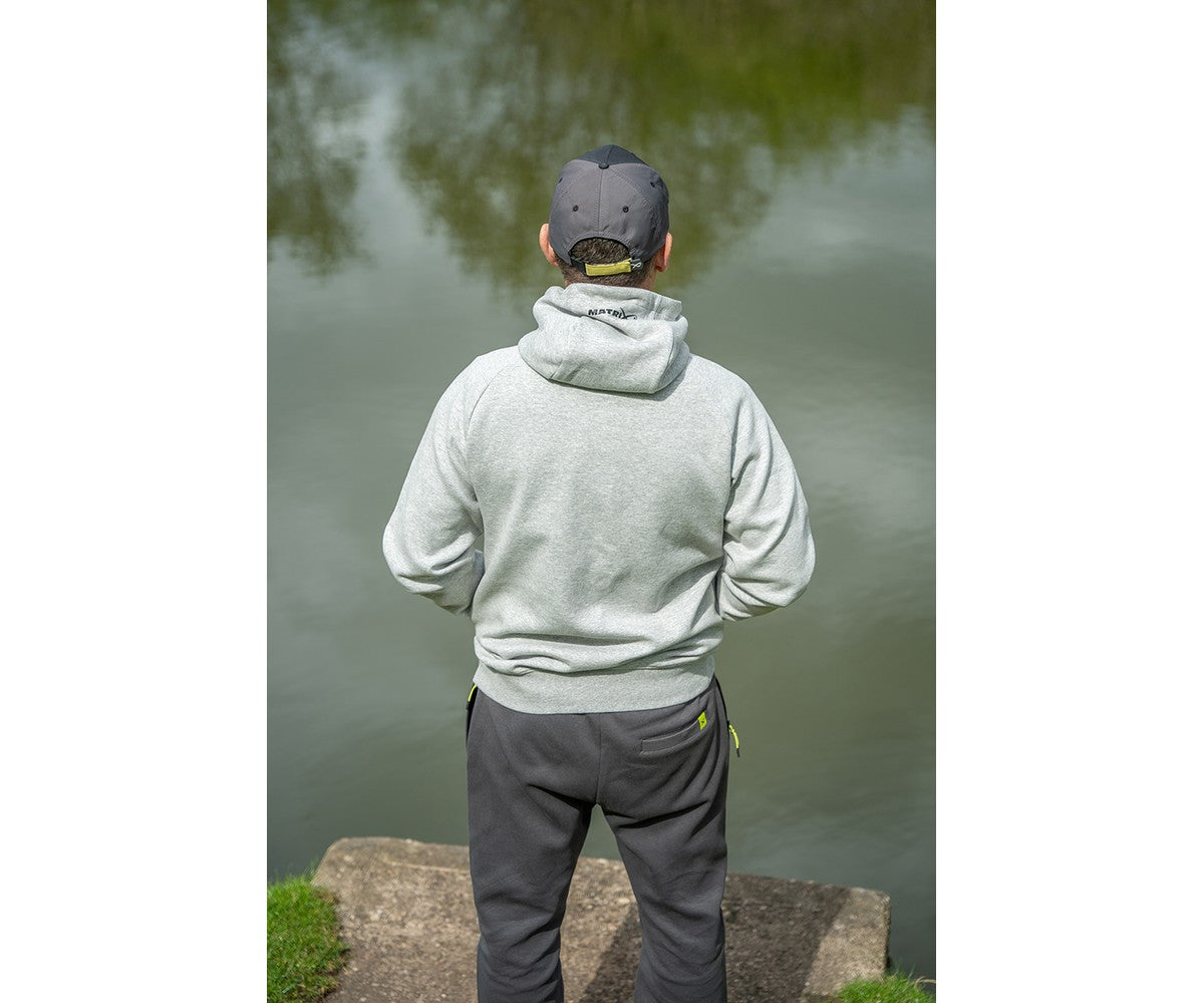 Суичър Matrix Black Edition Full Zip Hoody - Marl Grey / Lime