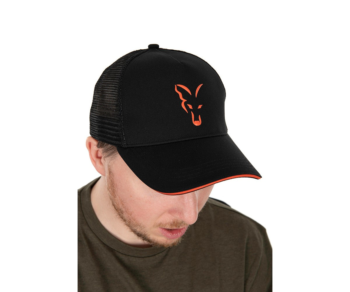 Шапка Fox Collection Trucker Cap Black & Orange