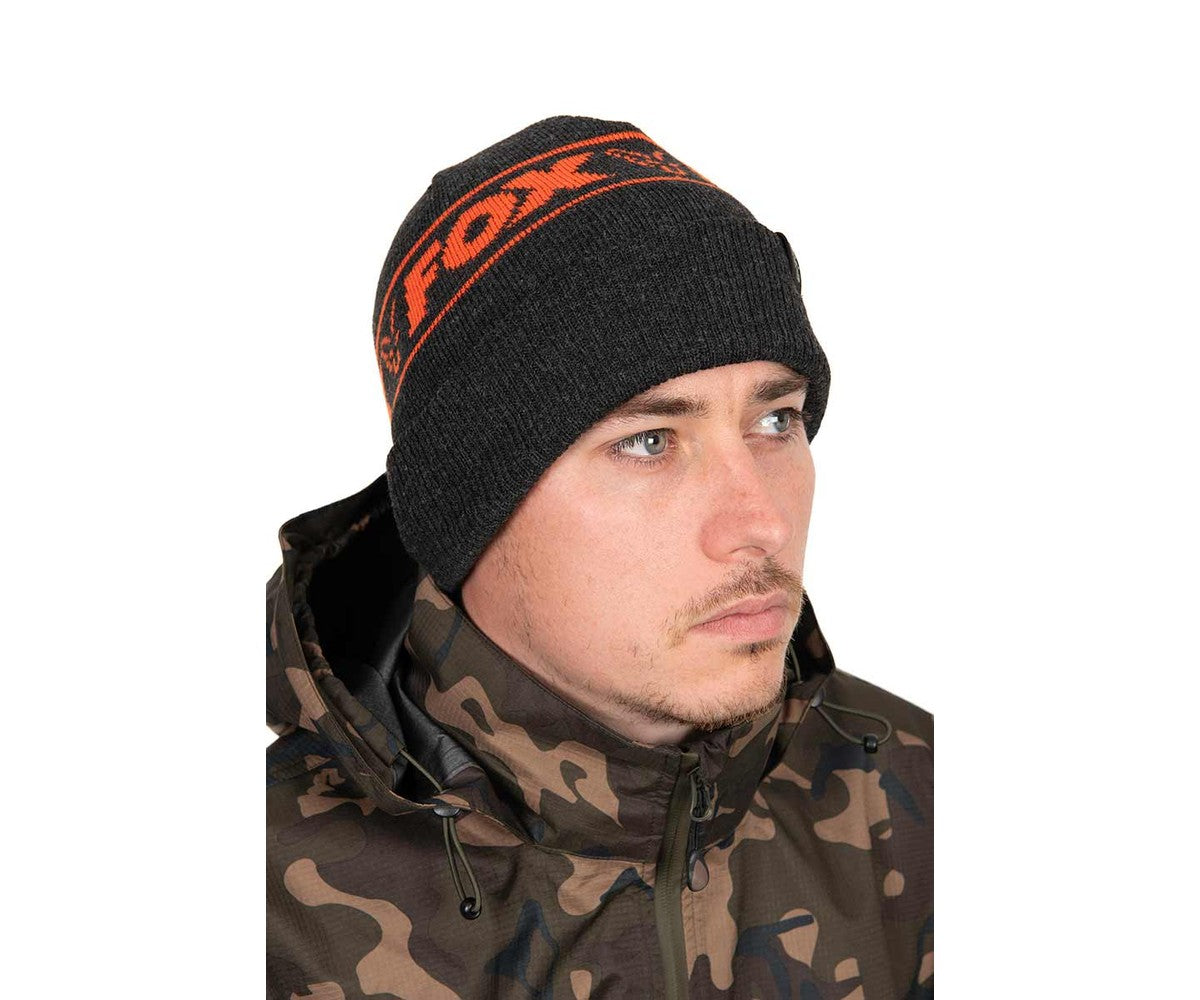 Шапка Fox Collection Beanie Hat - Black & Orange