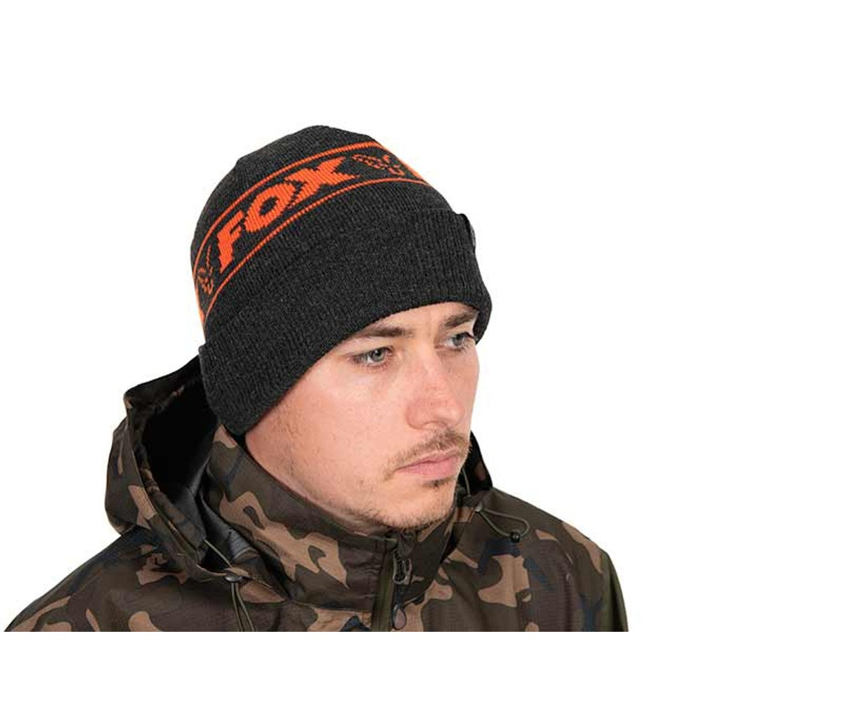 Шапка Fox Collection Beanie Hat - Black & Orange
