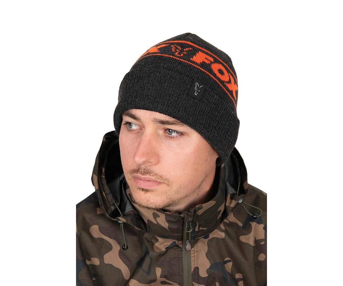 Шапка Fox Collection Beanie Hat - Black & Orange