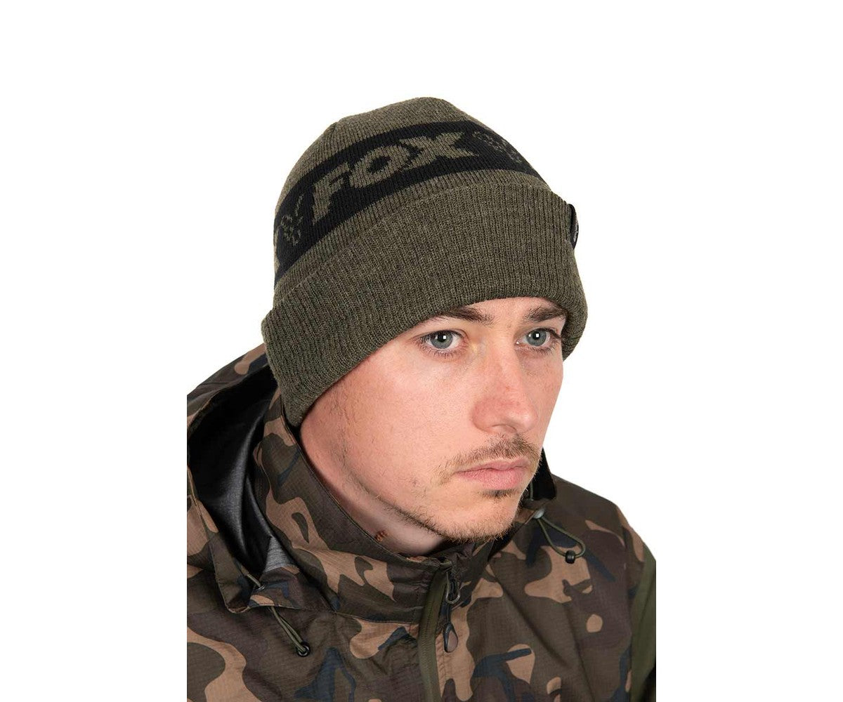 Шапка Fox Collection Beanie Hat - Green & Black