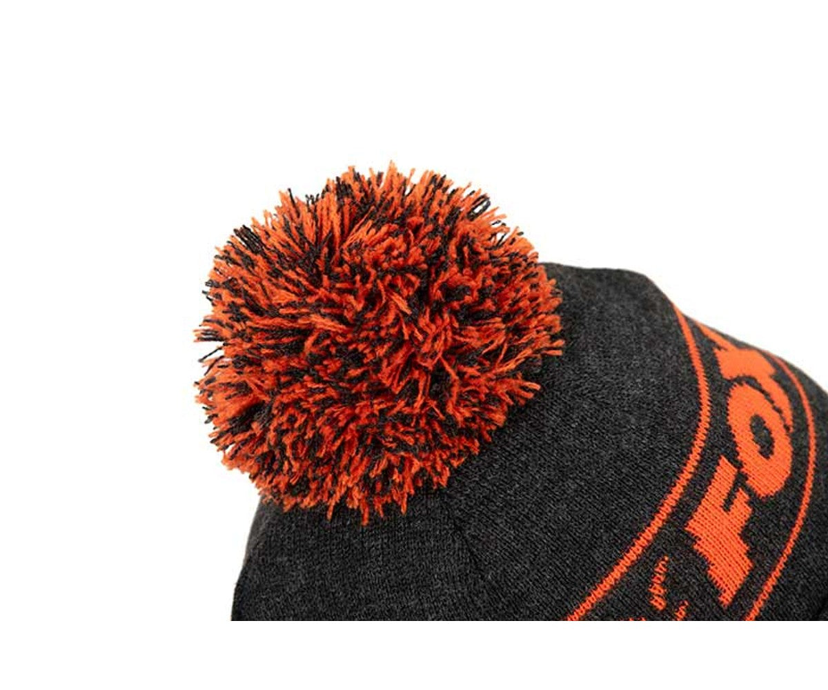 Шапка Fox Collection Bobble - Black & Orange