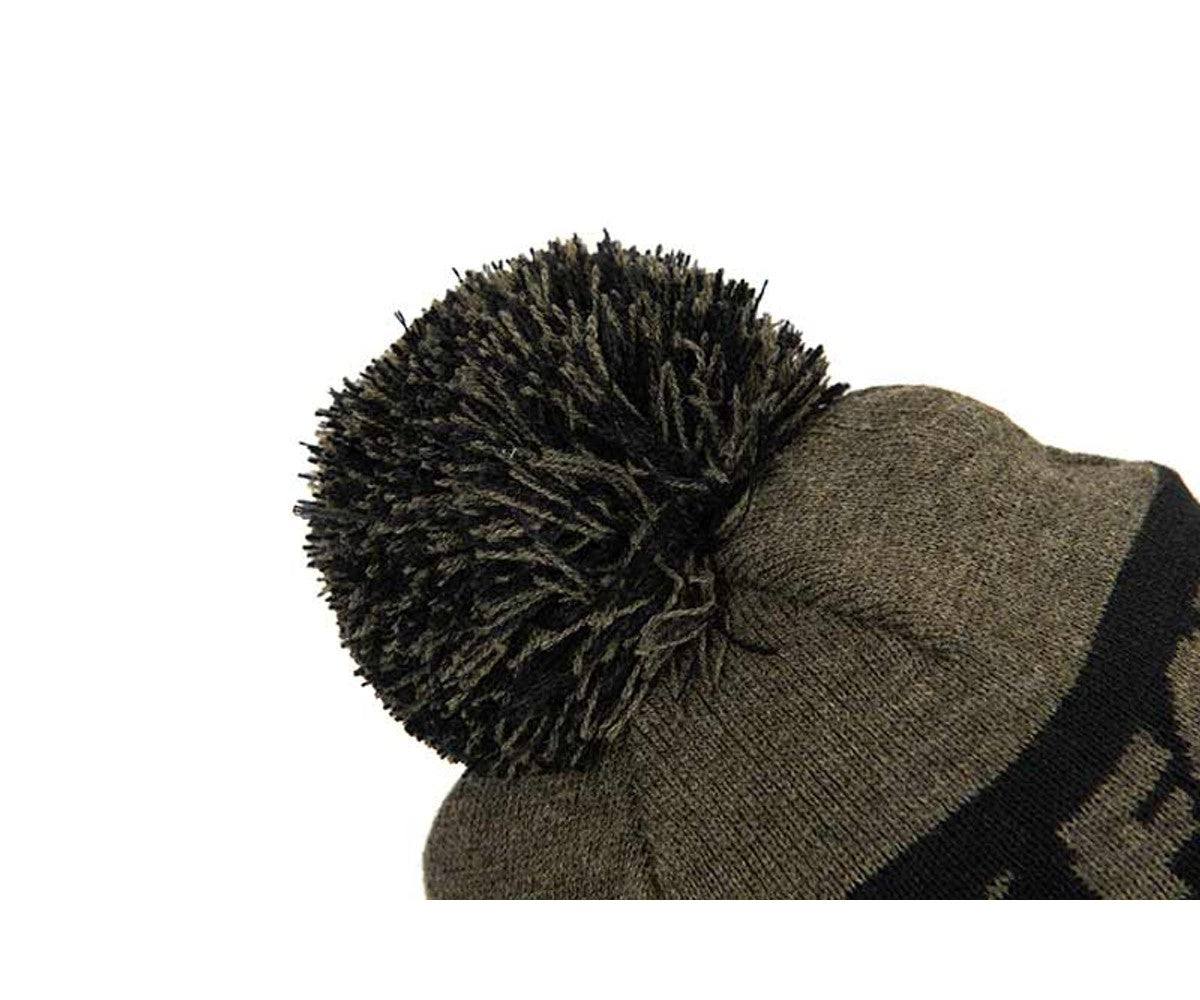 Шапка Fox Collection Bobble - Green & Black