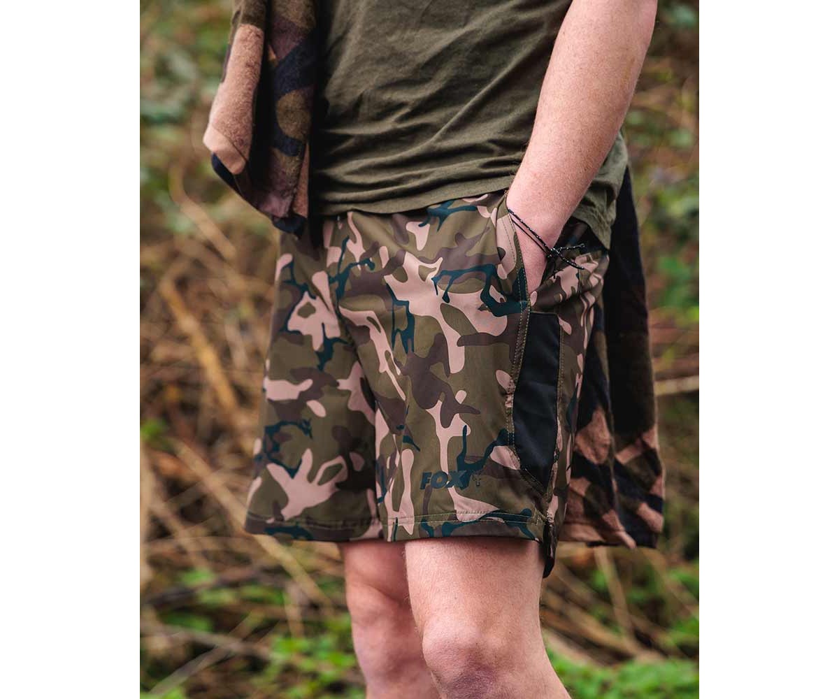 Къси панталони Fox Black/Camo LW Swim Shorts