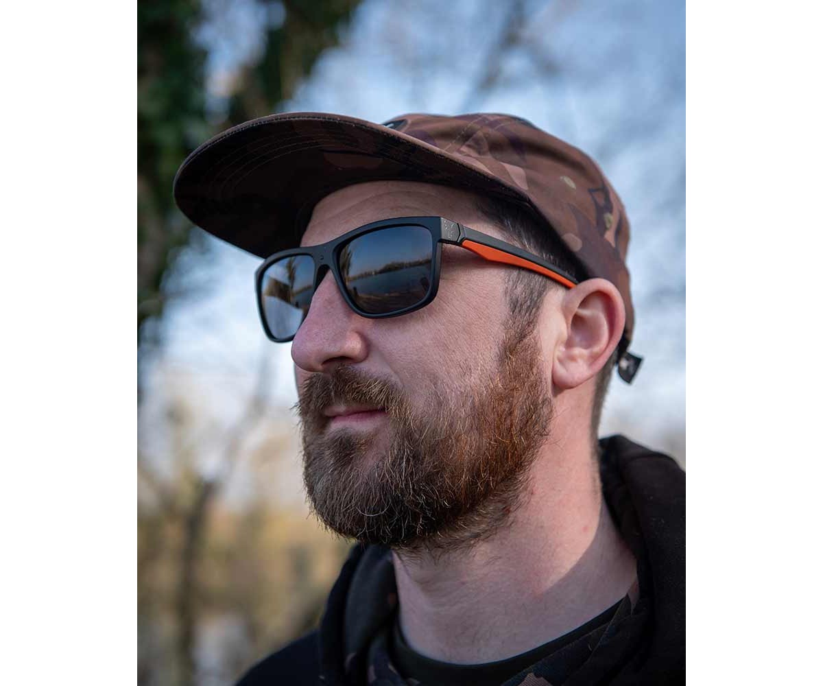 Очила Fox Collection Black & Orange Shades - Grey Lens