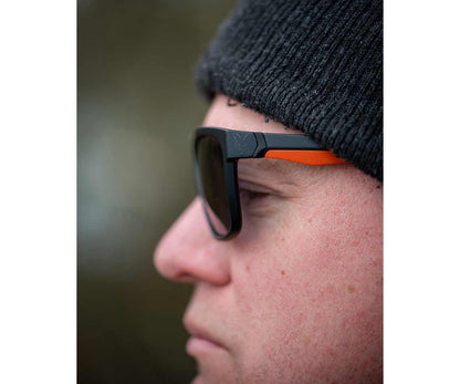 Очила Fox Collection Black & Orange Shades - Grey Lens