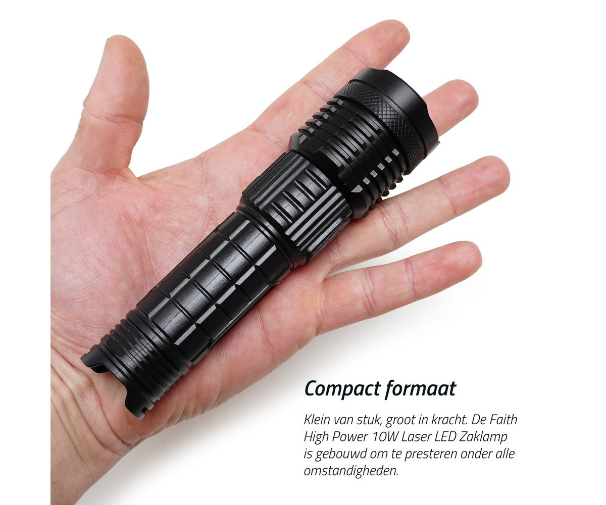 Фенер Faith High Power 10W Laser LED Flashlight Rechargeable