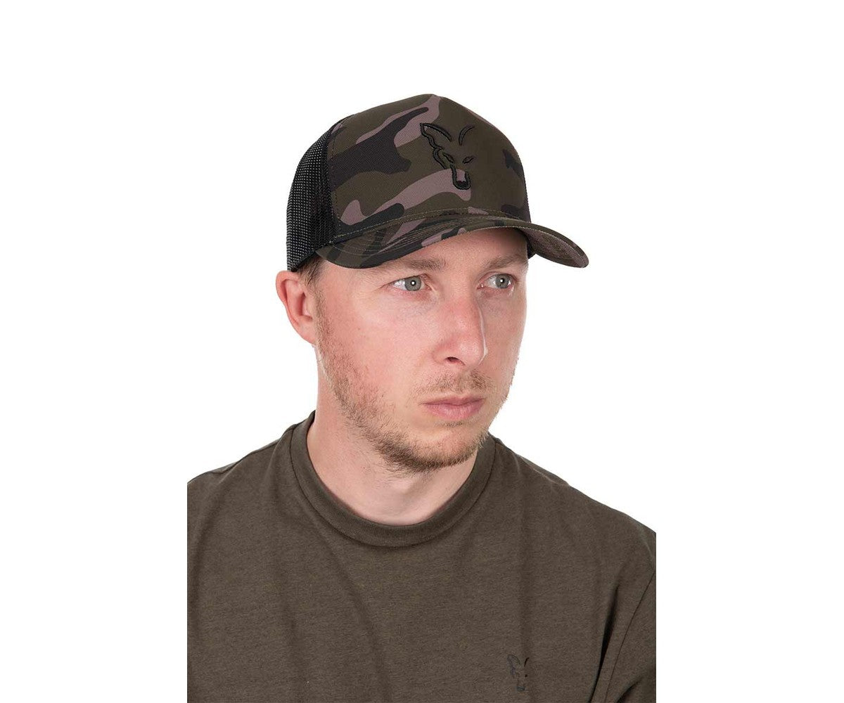 Шапка Fox Black / Camo Trucker