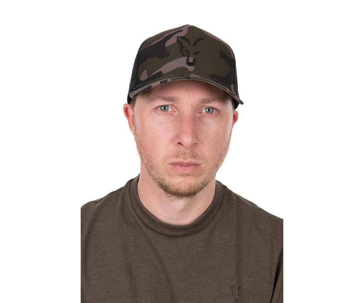 Шапка Fox Black / Camo Trucker
