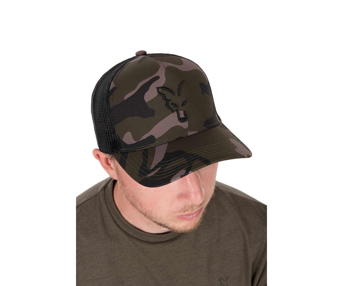 Шапка Fox Black / Camo Trucker