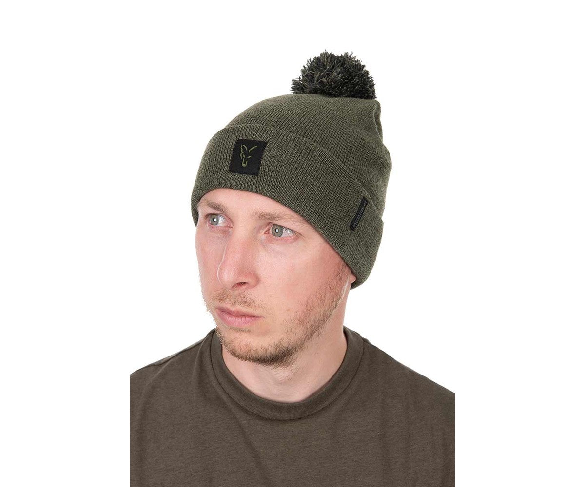 Шапка Fox Collection Bobble Hat, Green/Black