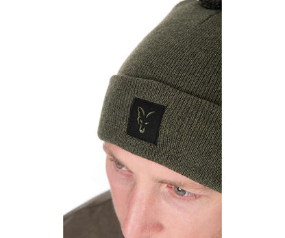 Шапка Fox Collection Bobble Hat, Green/Black
