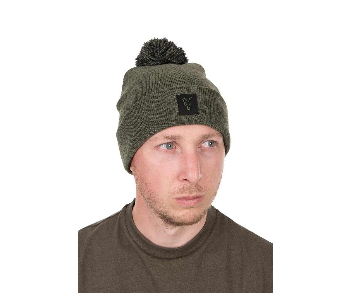 Шапка Fox Collection Bobble Hat, Green/Black