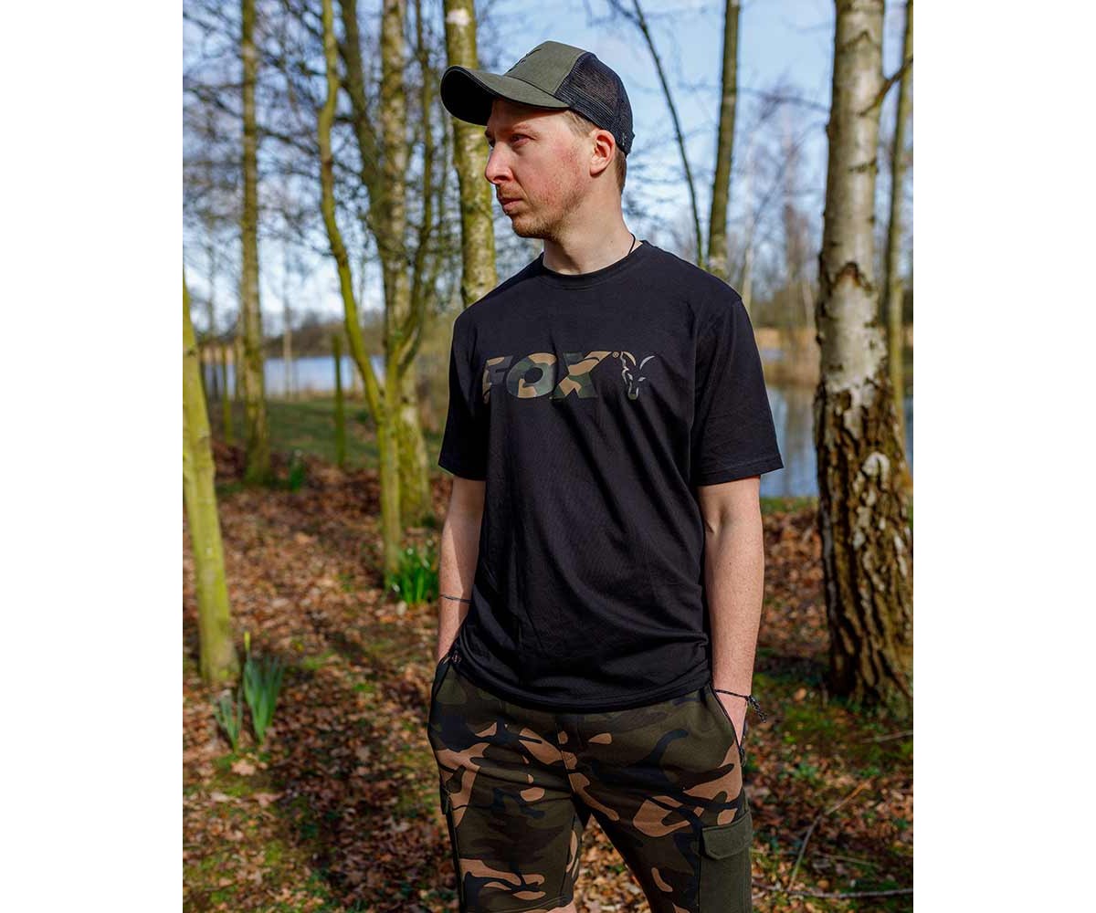 Тениска Fox Black Camo Logo T-Shirt