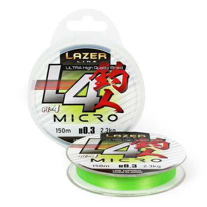 Плетено влакно Lazer PE L4 Micro Fluo Green