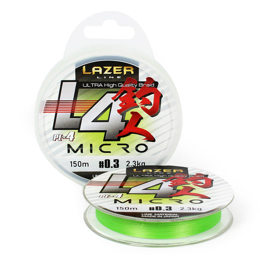 Плетено влакно Lazer PE L4 Micro Fluo Green
