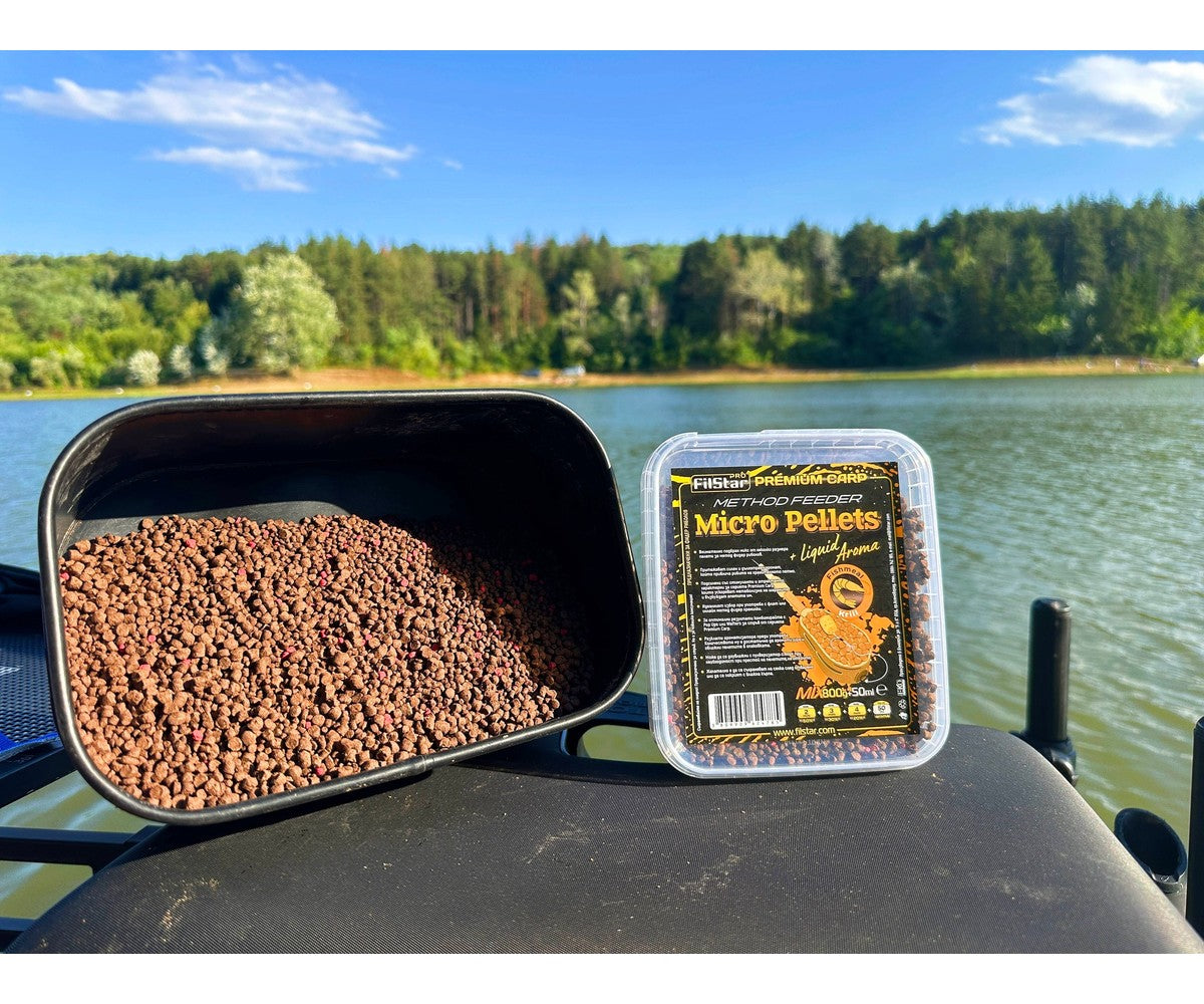 Микро пелети микс + Течен ароматизатор FilStar Premium Carp Method Feeder