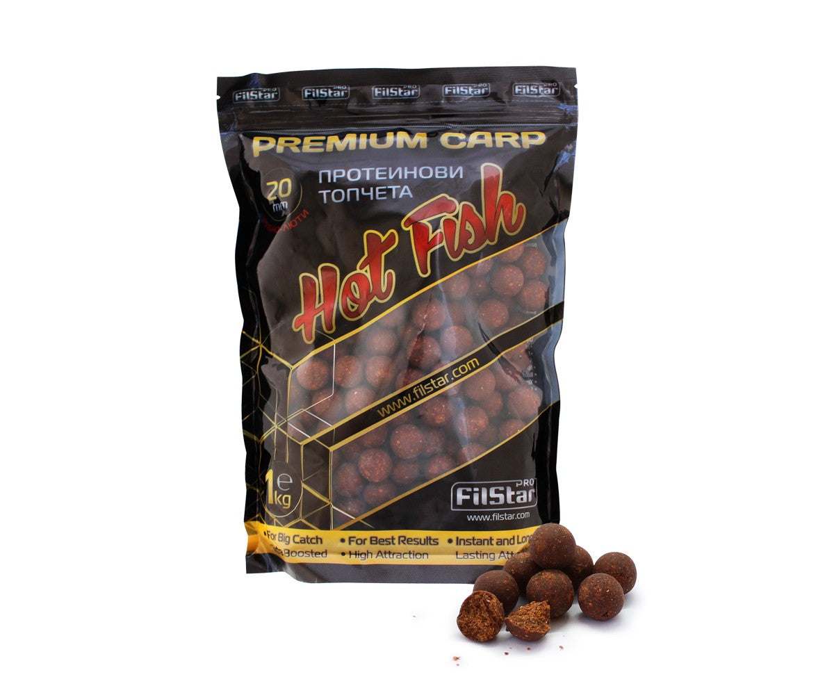 Протеинови топчета FilStar Premium Carp - Hot Fish