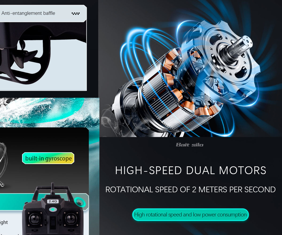 Лодка за захранка 16т. GPS