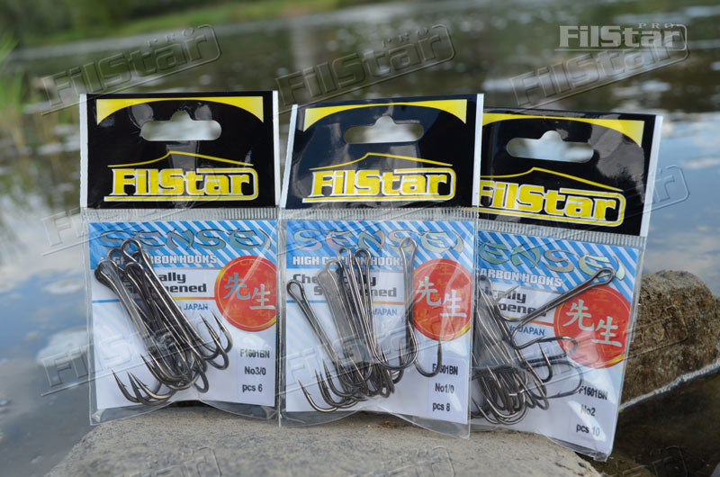 Двойни куки Sensei Blue - F1601BN