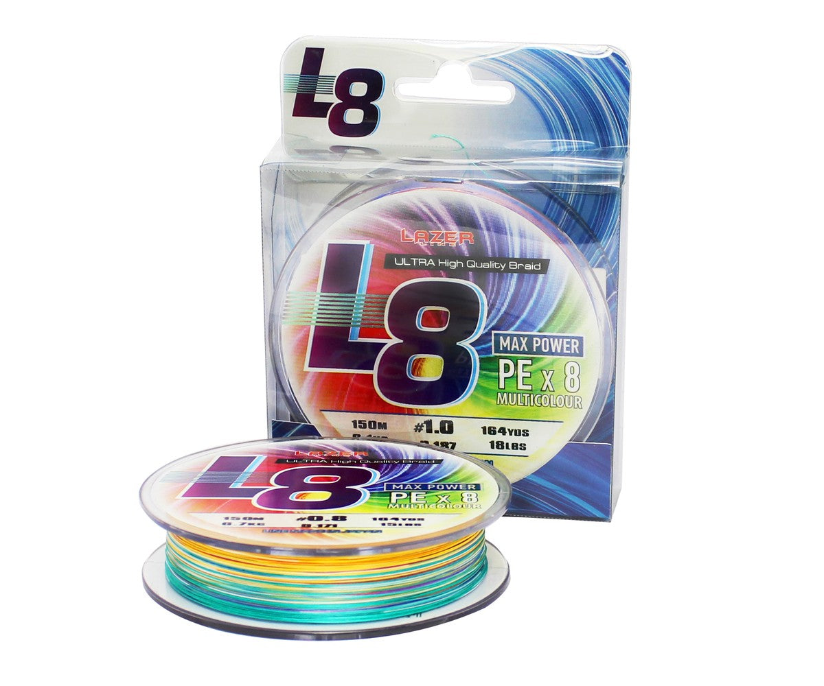 Плетено влакно Lazer PE L8 Multicolour