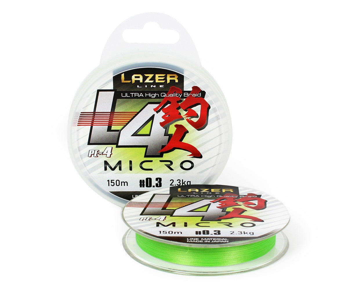 Плетено влакно Lazer PE L4 Micro Fluo Green