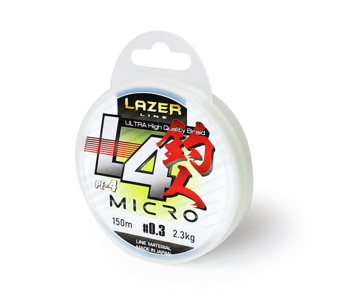 Плетено влакно Lazer PE L4 Micro Fluo Green