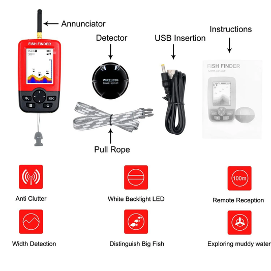 Безжичен сонар Fish Finder xj 01