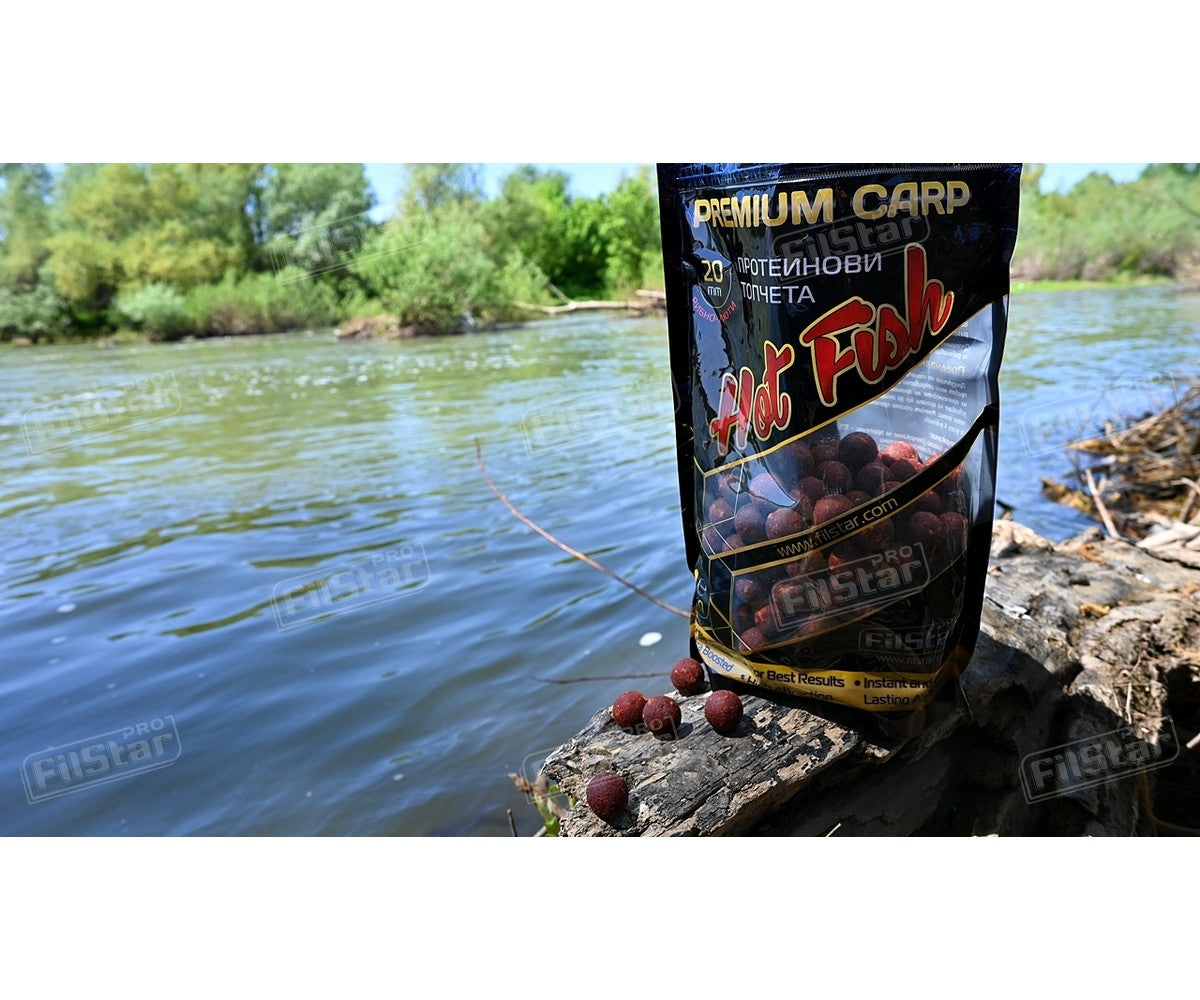 Протеинови топчета FilStar Premium Carp - Hot Fish
